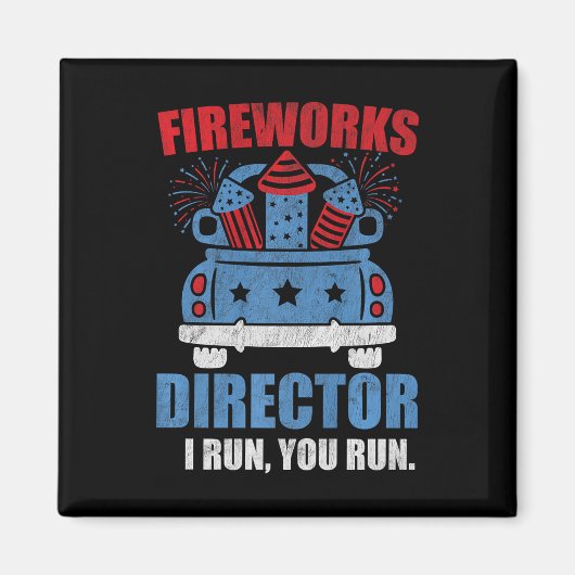 Aimant Funky 4 juillet Fireworks Directeur Je Vous Exécut (Devant)