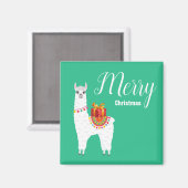 Aimant Funky Alpaca Noël jolie lama (Recto/Verso)