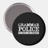 Aimant Funky Anglais enseignant Grammar Police (Recto/Verso)