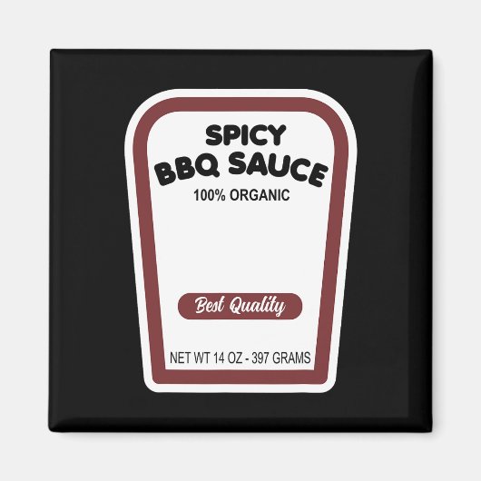 Aimant Funky bio sauce barbecue Halloween Easy Group Cost (Devant)