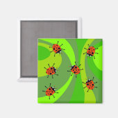 Aimant Funky Ladybugs (Recto/Verso)