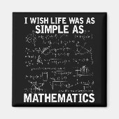 Aimant Funky Math Enseignant Mathématiques Nerd (Devant)