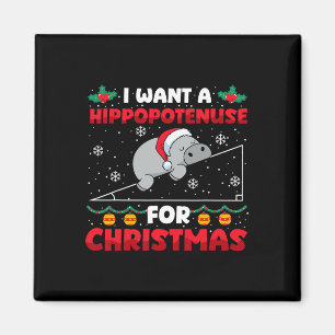 Aimant Funky Noël Math Enseignant Hippopoténose Math Lo