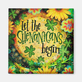Aimant Funky Shenanigans Green Irish Clover (Devant)