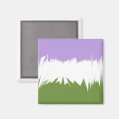 Aimant Funky Spiky ZigZag Abstrait Genderqueer Pride Drap (Recto/Verso)