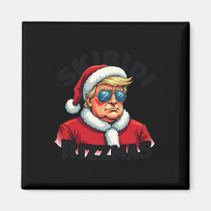 Aimant Funky Trump Noël Père Noël Trump Skibidi Ri