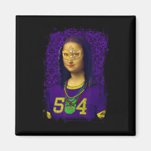 Aimant Funny 504 New Orleans Mardi Gras Mona Lisa Mashup
