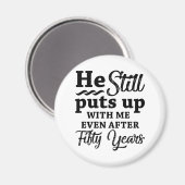Aimant Funny 50e anniversaire de Mariage (Recto/Verso)
