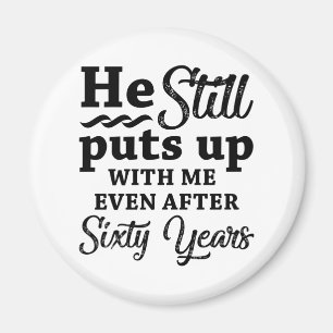 Aimant Funny 60ème anniversaire de Mariage