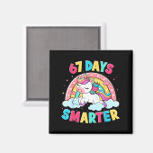 Aimant Funny 67 Days Smarter Unicorn Six Seven Boy Girl T (Recto/Verso)