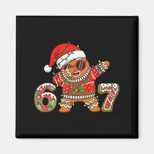Aimant Funny 67 Gingerbread Six Seven Ice Cream Drip Chri (Devant)