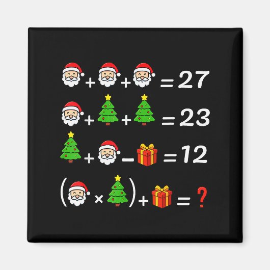 Aimant Funny 67 Meme Christmas Math Teacher Santa Six Sev (Devant)