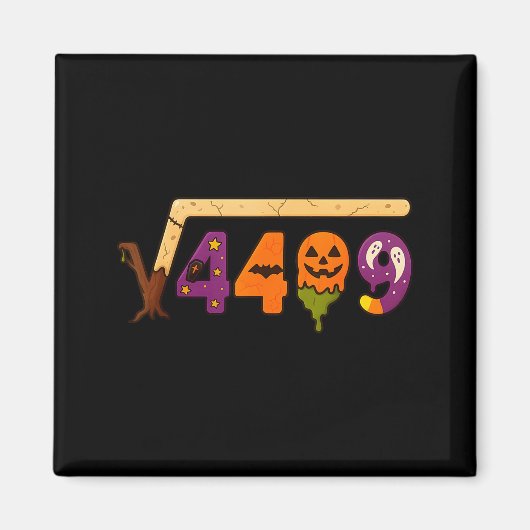 Aimant Funny 67 Meme Math Teacher 6 7 Halloween Square Ro (Devant)