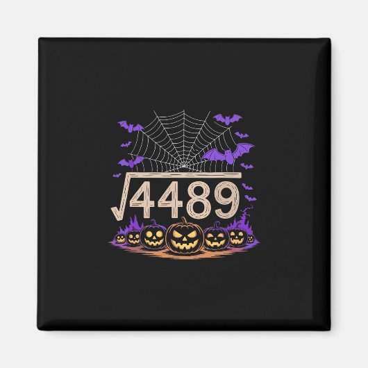 Aimant Funny 67 Meme Math Teacher 6 7 Halloween Square Ro (Devant)