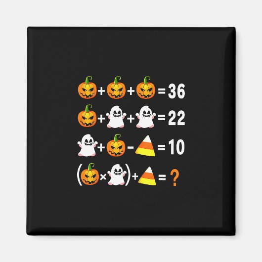 Aimant Funny 67 Meme Pumpkin Ghost Math Teacher Halloween (Devant)