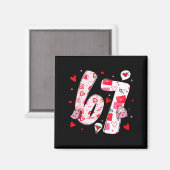 Aimant Funny 67 Meme Six Seven 6 7 Valentine Hearts  (Recto/Verso)