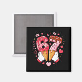 Aimant Funny 67 Meme Six Seven Ice Cream Matching Couples (Recto/Verso)