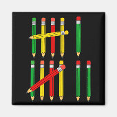 Aimant Funny 67 Tally Marks Math For Teachers Students Si (Devant)