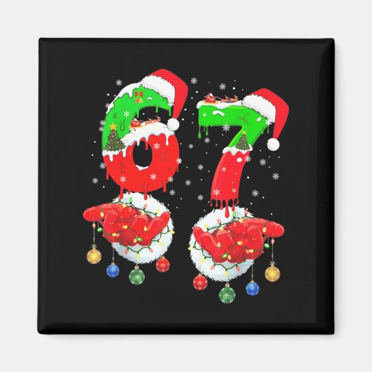 Aimant Funny 6 7 Meme 67 Gen Alpha 6 7 Hands Family Kids  (Devant)