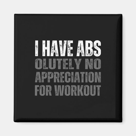 Aimant Funny Abs Humour (Devant)