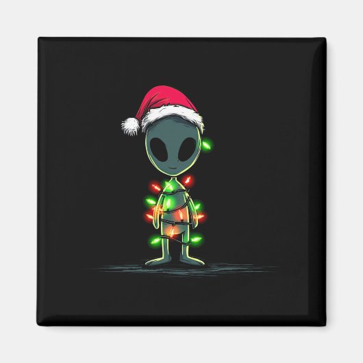 Aimant Funny Alien Christmas Graphics Lights Lover Extrat (Devant)