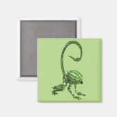 Aimant Funny Alien de pastèque verte (Recto/Verso)