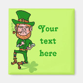 Aimant Funny Angry Lucky Irish Leprechaun (Devant)