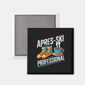 Aimant Funny Apres-ski Professional Alpine Skier (Recto/Verso)