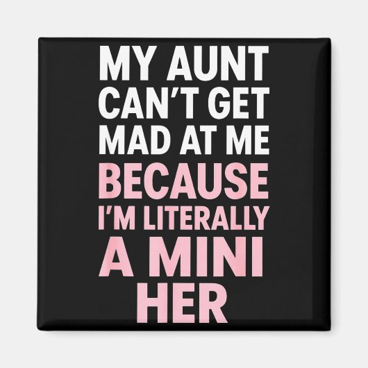 Aimant Funny Aunt Niece Mini Her Matching Family Quote  (Devant)