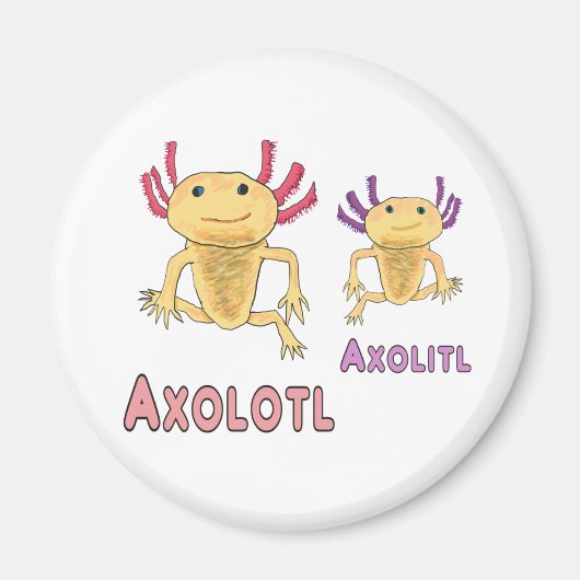 Aimant Funny Axolotl Axolitl Pun (Devant)