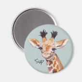 Aimant Funny Baby Giraffe personnalisée (Recto/Verso)