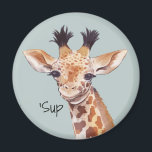 Aimant Funny Baby Giraffe personnalisée<br><div class="desc">adorable petit girafe aimant personnalisé. Oeuvre originale de Komila Y.</div>