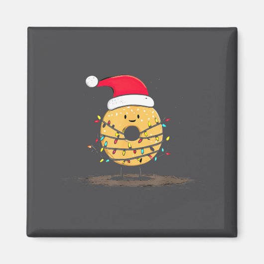 Aimant Funny Bagel Christmas Graphics Lights Lover (Devant)