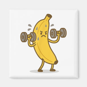 Aimant Funny Banana Weightlifting Gym Humour d'entraîneme