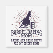 Aimant Funny Barrel Racing Maman Rodeos Second Home (Devant)