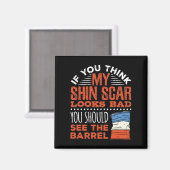 Aimant Funny Barrel Racing Racer Shin Scar Quote (Recto/Verso)