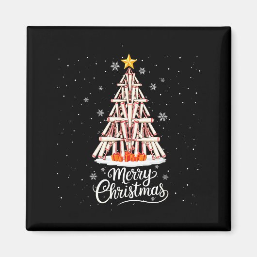 Aimant Funny Baseball Bats Christmas Tree Lights Xmas For (Devant)