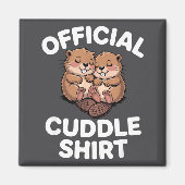 Aimant Funny Beavers Hugging Cuddle  (Devant)