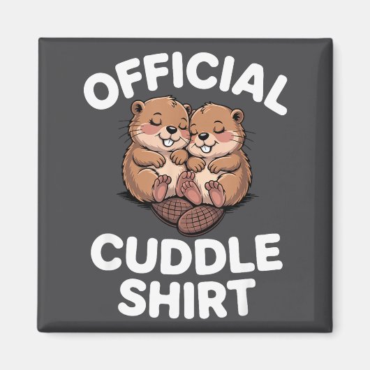 Aimant Funny Beavers Hugging Cuddle  (Devant)