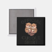 Aimant Funny Beavers Hugging Cuddle  (Recto/Verso)