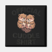 Aimant Funny Beavers Hugging Cuddle  (Devant)