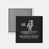 Aimant Funny Bigfoot Sasquatch Space Sasquanaut  (Recto/Verso)