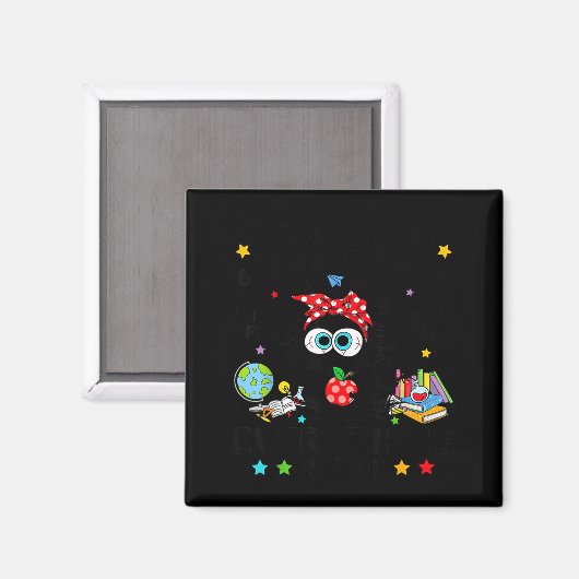 Aimant Funny Black Cat I Survived 67 Days Of School I'm F (Recto/Verso)