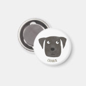 Aimant Funny Black Labrador Retriever Chien Nom personnal (Recto/Verso)
