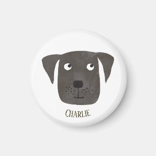 Aimant Funny Black Labrador Retriever Chien Nom personnal