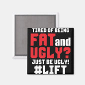 Aimant Funny Bodybuilding Gym (Recto/Verso)