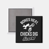 Aimant Funny Bones Heal Chicks Dig S Bmx Biking  (Recto/Verso)
