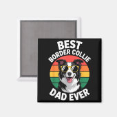 Aimant Funny Border Collie Design For Men Dad Border Coll (Recto/Verso)