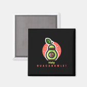 Aimant Funny Bowler Holy Guacabowle Avocado (Recto/Verso)