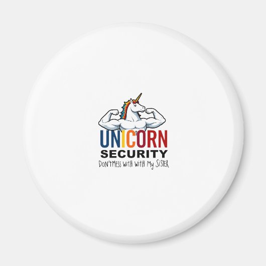 Aimant Funny Brother Unicorn Security Dont Mess With My S (Devant)